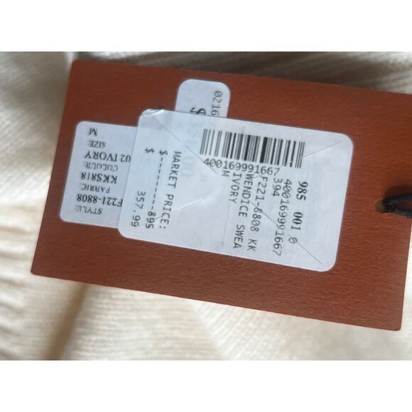 Altuzarra Cashmere Sweater Medium Turtleneck Puff Sleeve Knit Cream $895 NWT - Picture 8 of 8